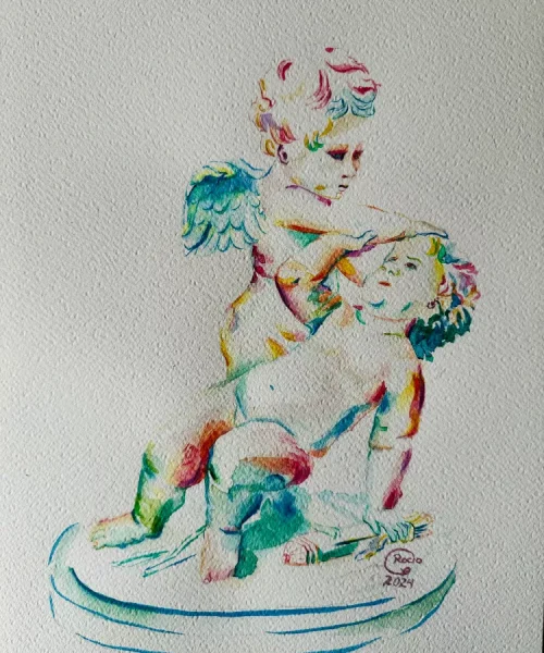 Rocio Vazquez ART - Museo del Prado - Angelitos, Inspiracion de Guido Reni