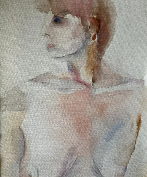 Rocio Vazquez ART - Acuarelas con Agudo - Busto de mujer 1