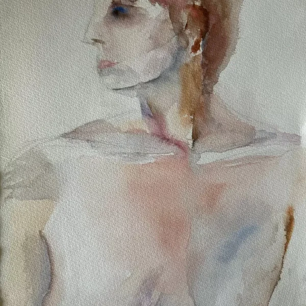 Acuarela "Busto de mujer"