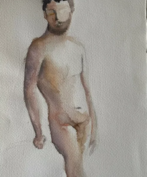 Rocio Vazquez ART - Acuarelas con Agudo - Pose masculina 2 1