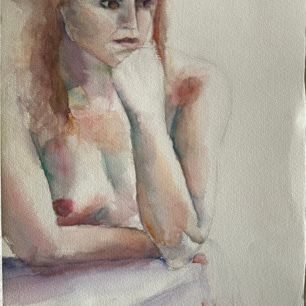 Acuarela "Retrato contemplativo"