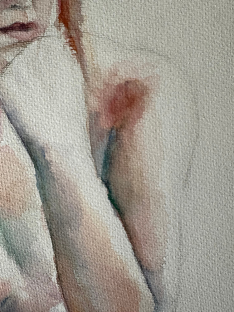 Acuarela "Retrato contemplativo"