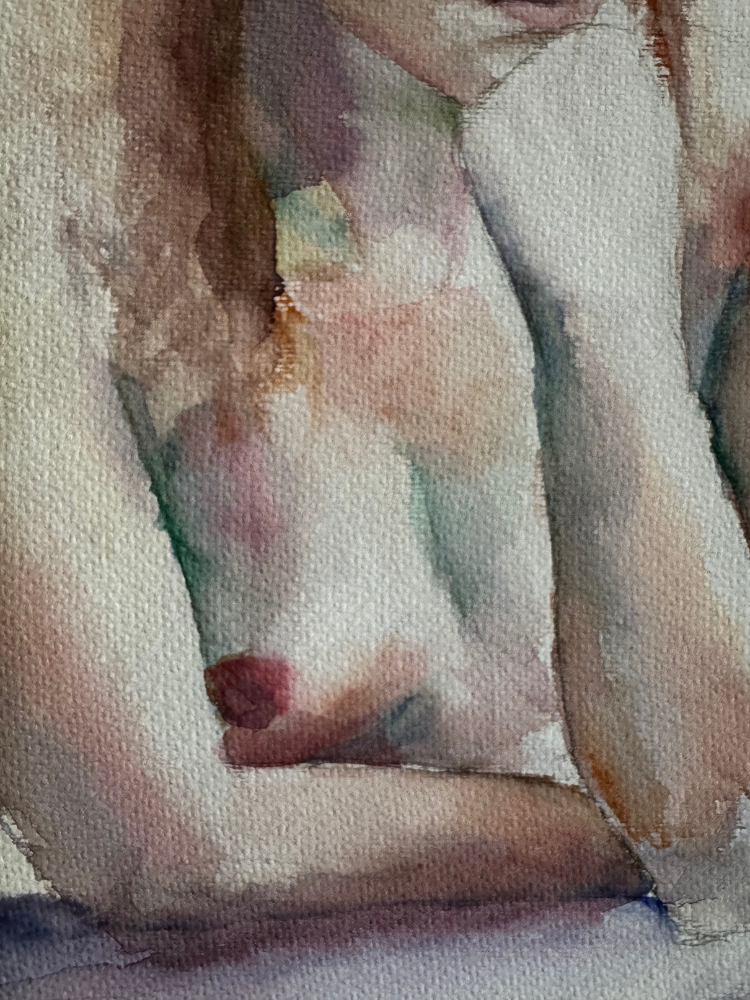 Acuarela "Retrato contemplativo"