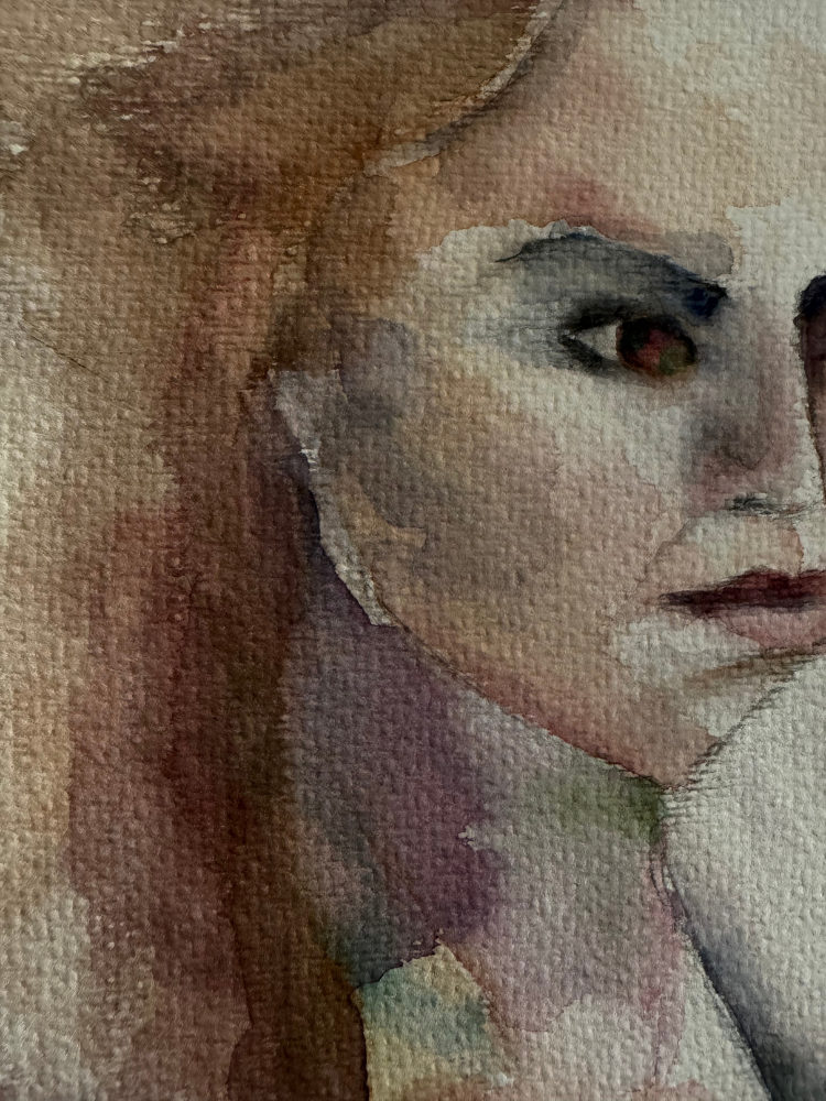 Acuarela "Retrato contemplativo"